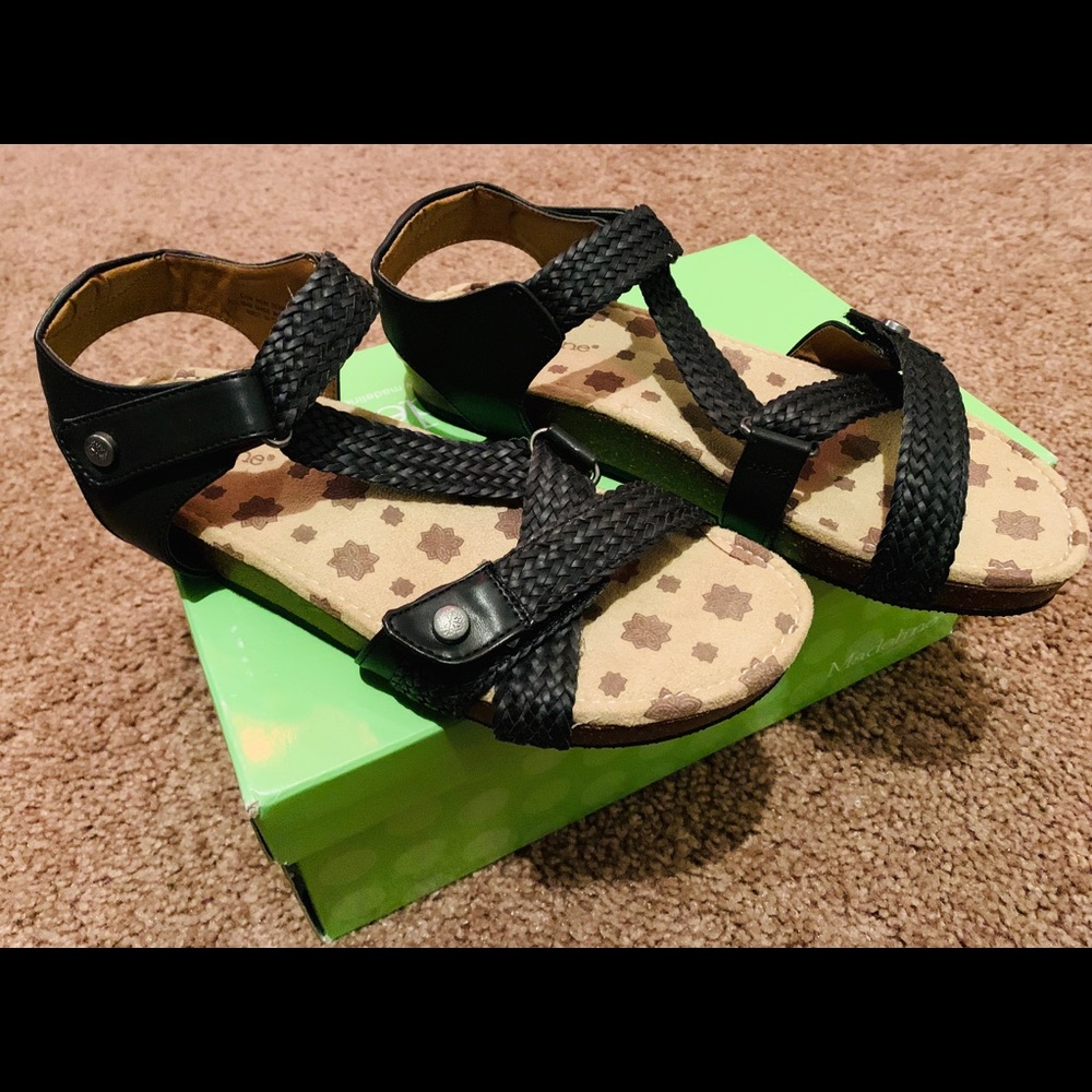 NEW! Madeline Cork & Leather Sandal. Size 6.5.